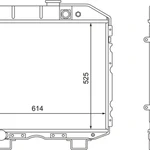 фото Радиатор водяной 66-1301010 ГАЗ-66 трубчато-ленточный 3-х ряд