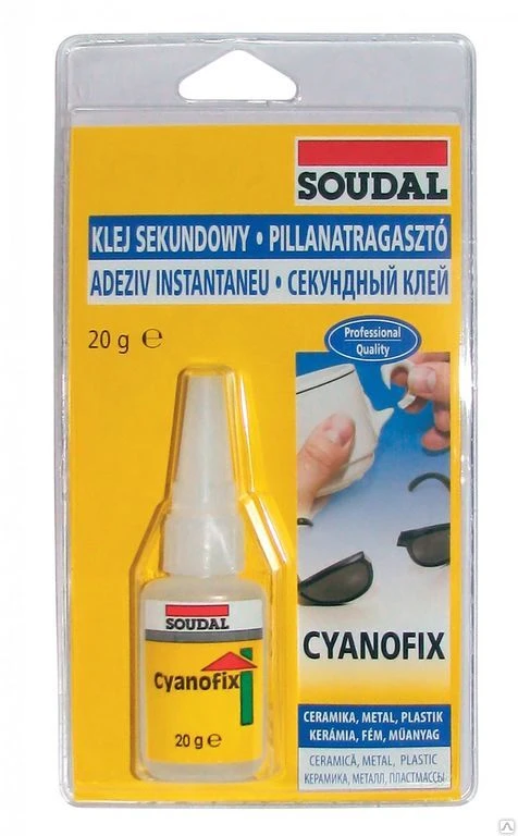 Фото Клей секундный SOUDAL Cyanofix 84A 20гр.