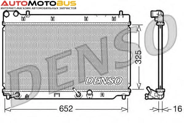 Фото Радиатор, охлаждение двигателя DENSO DRM40014 Радиатор охл. ДВС HO Jazz 1.4 i Aut. 04/05 &gt;