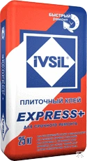 Фото Быстротвердеющий клей для плитки IVSIL EXPRESS+ / ИВСИЛ ЭКСПРЕСС плюс