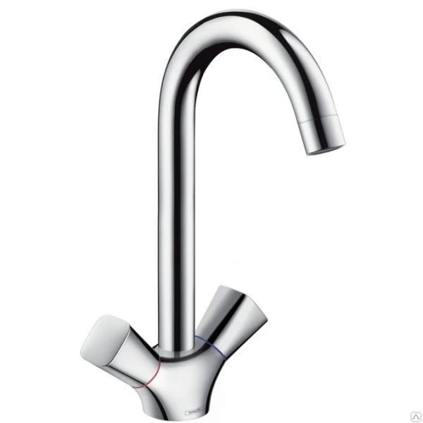 Фото Смеситель HANSGROHE Logis для кухни с двумя рукоятками, хром - 71280000