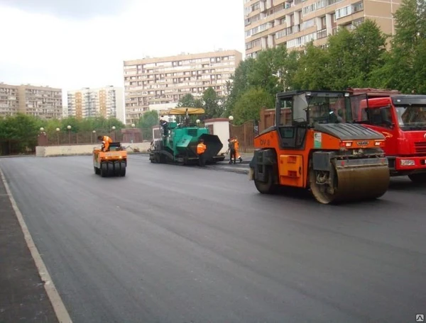 Фото Строительство дорог в Кубинке