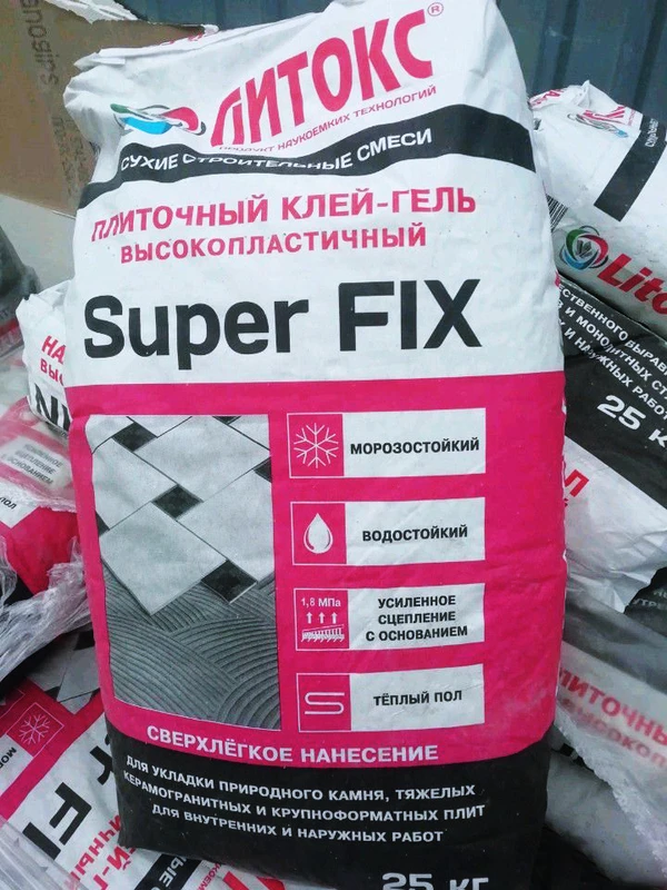 Фото ЛИТОКС SUPER FIX Клей плиточный 25 кг