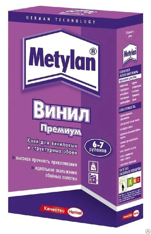 Фото Клей обойный &quot;МЕТИЛАН&quot; Винил Премиум 200г (6рул.) 1/24 Германия