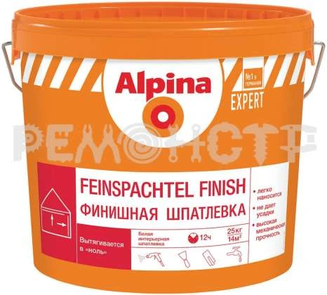 Фото Шпатлевка финишная 25 кг Alpina EXPERT Feinspachtel Finish/Финишная (1/44) зз