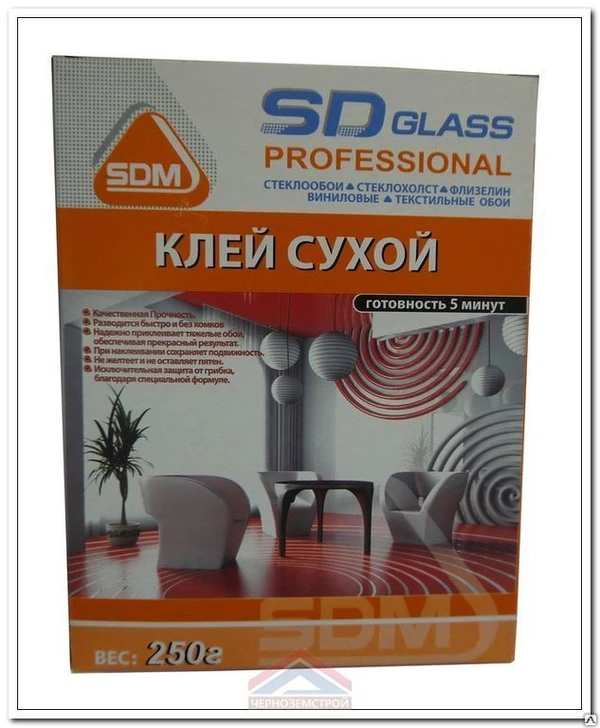 Фото Клей SD-Glass Professional универсальный для стеклохолста стеклообоев 250гр