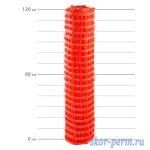 Фото №2 Сетка пластиковая, ячейка 95х45 мм, 1,2х50 м (60 м2), оранжевая (для ограждения)