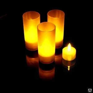 Фото Светодиодная свеча LED Candle в стакане