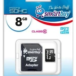 фото Карта памяти MicroSDHC 8 Gb Smart Buy class 10+ SD-адаптер