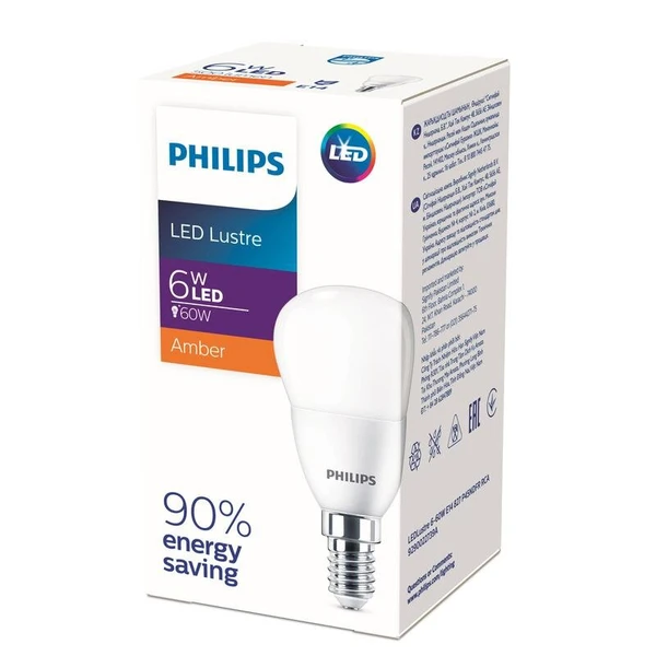 Фото Лампа светодиодная Ecohome LEDLustre 6-60W E14 827 P45NDFR Philips 929002273937