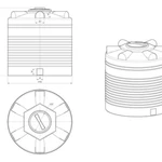 Фото №2 Емкость ЭВЛ 1000 литров цилиндрическая вертикальная, пластиковая