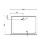 фото Душевой поддон Cezares TRAY-M-AH 120х80 SMC-стеклопластик