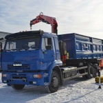 фото САМОСВАЛ КАМАЗ 65117-23 с КМУ FASSI F110A.0.22+самосвал AMKAR
в