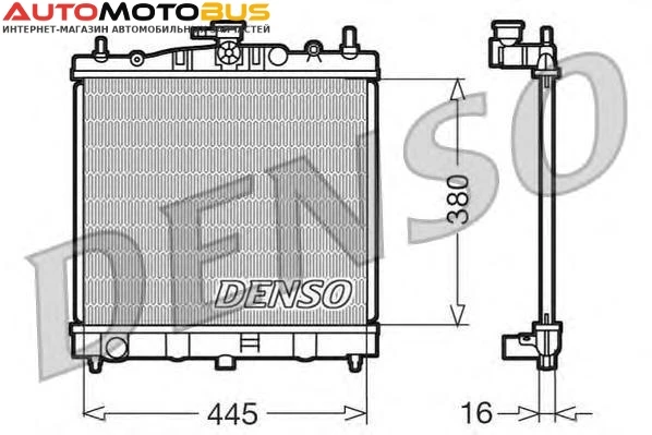 Фото Радиатор, охлаждение двигателя DENSO DRM46002 Радиатор охл. ДВС NI Micra III 1.2, 1.4 01.03 &gt;