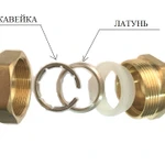 фото Муфта 20*3/4 F для гофрированной нержавеющей трубы 20 мм