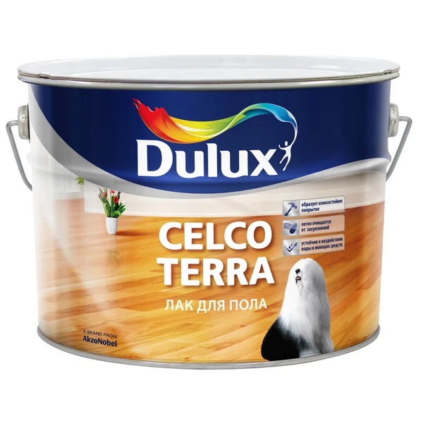 Фото DULUX CELCO TERRA ЛАК АЛКИДНО-УРЕТАНОВЫЙ ПАРКЕТНЫЙ ГЛЯНЦЕВЫЙ\ПОЛУГЛЯНЦЕВЫЙ\ПОЛУМАТОВЫЙ Дулюкс