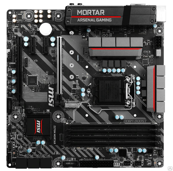 Фото Материнская плата Socket-1151 MSI B250M MORTAR, B250 (4xDDR4, 
2xPCI-E16x,