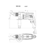 Фото №2 Дрель ударная SBE 650 650Вт БЗП картон Metabo 600671850