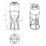 Фото №2 Емкость конусная (бункер) ФМ 240 л в обрешетке