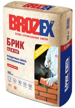 Фото Кладочная смесь высокопрочная М-150 Брик Brozex 25 кг