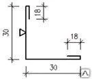 Фото Планка угла наружного ПУН 30х30х2000 Woodstock Ecosteel