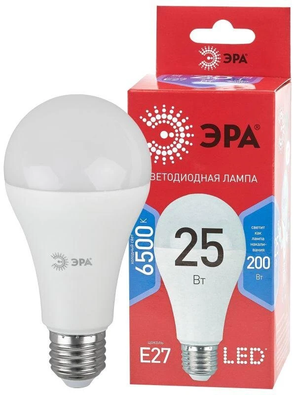 Фото Лампа светодиодная ECO LED A65-25W-865-E27 R (диод груша 25Вт холодн. E27) (10/100/1200) Эра Б0048011