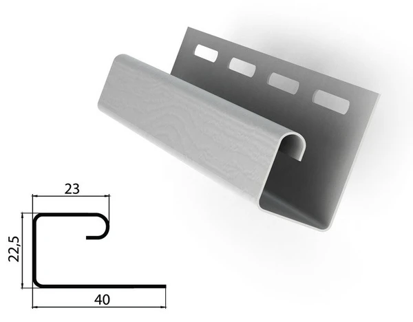 Фото J-Профиль для винилового сайдинга 3000мм, кремовый Grand Line