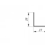 фото Профиль потолочный направляющий для ГВЛ ПП 28*27*3000 (толщина 0,5 - 0,6мм)