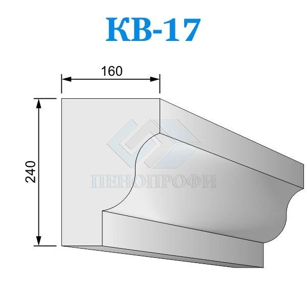 Фото Фасадные венчающие карнизы из пенопласта (пенополистирола) КВ-17 ПСБ-С-35