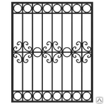 фото Кованая решетка оконная Р-10