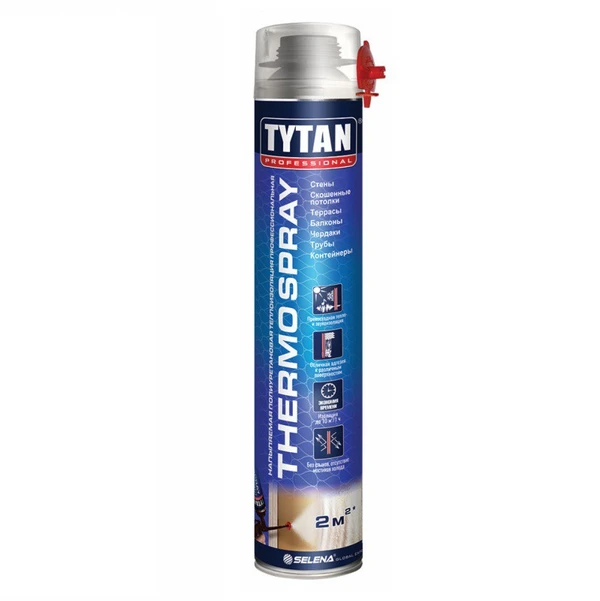 Фото Напыляемый утеплитель полиуретановый Tytan Professional THERMOSPRAY, 870мл