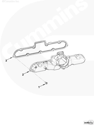 Фото Прокладка впускного коллектора на двигатель Cummins ISF2.8 4983654