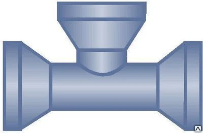 Фото Тройник раструбный ТР диаметр прохода 150 мм, отросток 150 мм