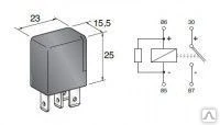 Фото Реле мини 4-х конт. 12V 20A Т-обр. на замыкание