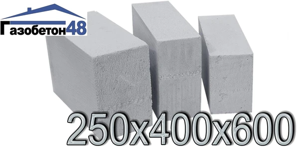 Фото Газосиликатный блок 250х400х600 D500 Газобетон 48 (под.24шт. 1.44м3)