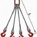 фото Cтроп канатный, четырехветвевой паук 4СК, канат 8,3, гр-ть 1,6 т, дл 3 м