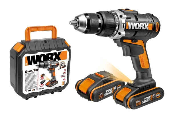 Фото Дрель-шуруповерт ударная аккумуляторная Worx WX372