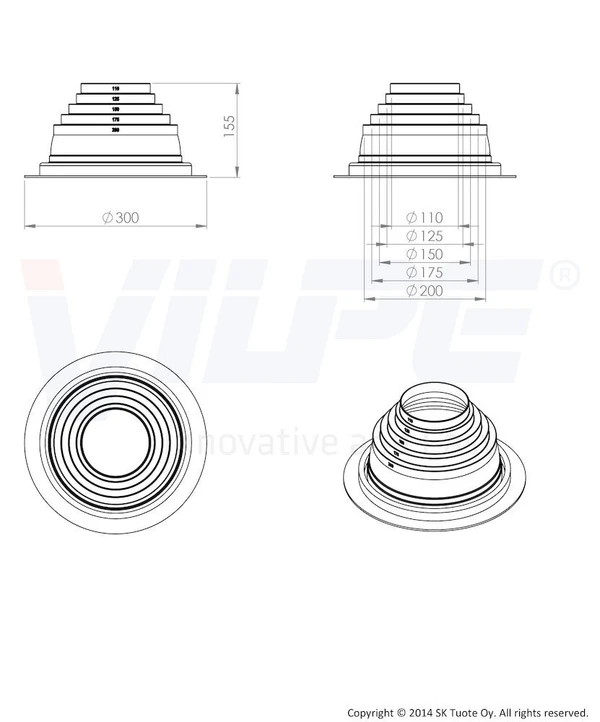 Фото ROOFSEAL-3 110-200 Уплотнитель серый