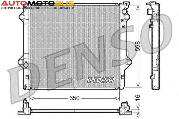 Фото Радиатор, охлаждение двигателя DENSO DRM50048 Радиатор охл. ДВС TO Land Cruiser MAN.