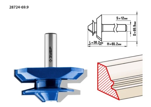 Фото Фреза для углового сращивания кромочная Зубр 28724-69.9