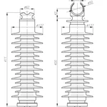 фото Изолятор линейный опорный ЛОСК 12,5-35-3 УХЛ1*