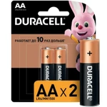 фото Элемент питания алкалиновый LR MN 1500/LR6 Basic BP-2 (блист.2шт) Duracell Б0014044/Б0026814