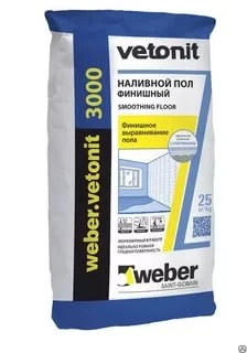 Фото Ровнитель для пола Weber Vetonit 3000 финишный 25 кг