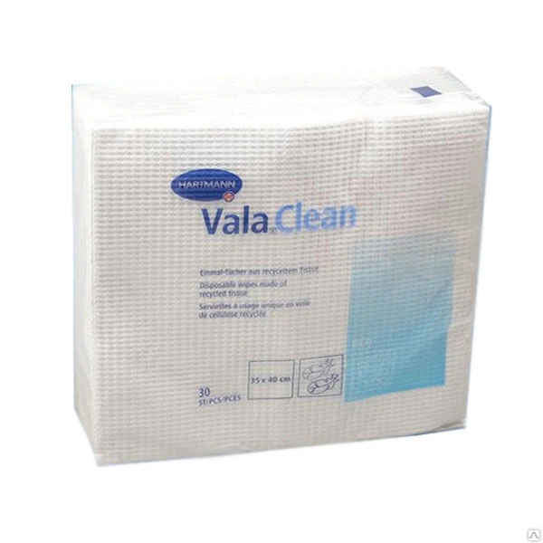 Фото Vala Clean eco (9923391) Вала Клин эко - Одноразовые салфетки 35 х 40 см, 5