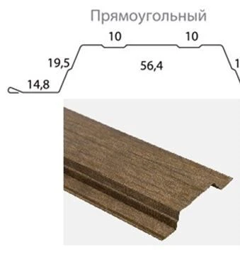 Фото Штакетник металлический Прямоугольный Premium Velur