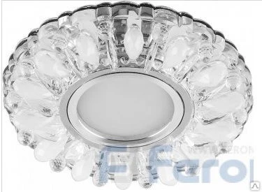 Фото Софит FERON CD914 SMD MR16 G5.3 50W прозр. мат., хром (со светодиодной по