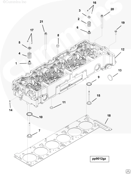 Фото Сальник клапана выпускного двигателя Cummins ISG12 3695789