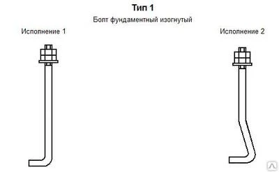 Фото Болты фундаментные (ГОСТ 24379.1-80)