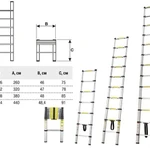 фото Телескопическая 1-секционная лестница 320 см 11 ступеней Startul ST9734-032