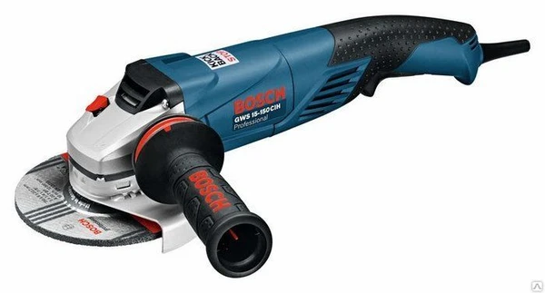 Фото Углошлифмашина BOSCH GWS 15-150 CIH 1500Вт 9300 об/мин, диск 150мм, двуручн